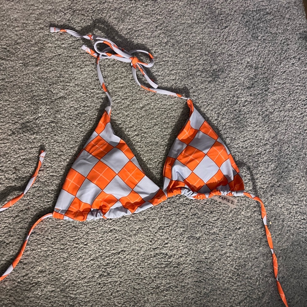 Checkered bikini top